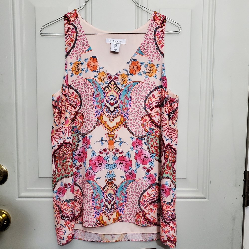 Tabitha Webb Floral Paisley Tank Small Lined Excellent Condition - Picture 2 of 9